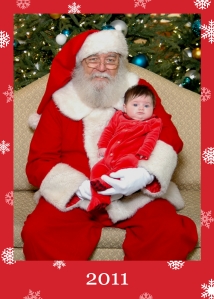 1st visit to Santa 2011
